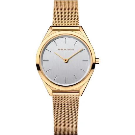 BERING - 31mm Ladies Ultra Slim Stainless Steel Watch In Yellow Gold/Yellow Gold