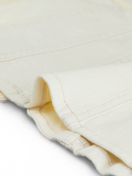 Allegra K- Veste en jean boutonnée à revers cranté avec poches