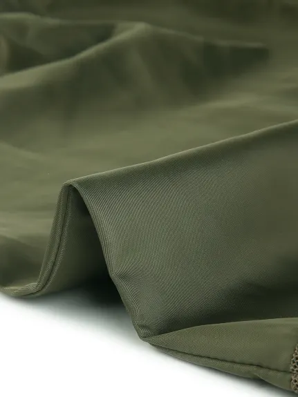 Allegra K- Mesh Panel Pant Pantalon cargo baggy élastique transparent taille haute