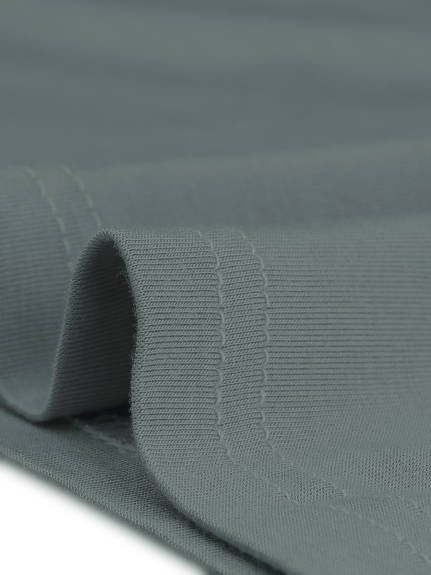 cheibear - Casual Short Sleeve Basic Midi Shirtdress
