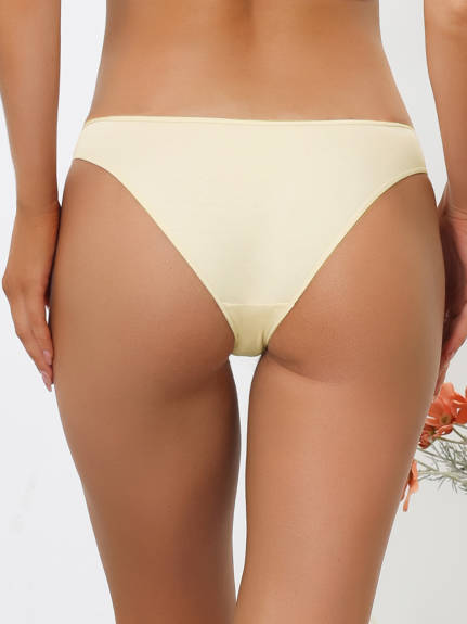 Allegra K- Culotte bikini taille basse absorbant la transpiration