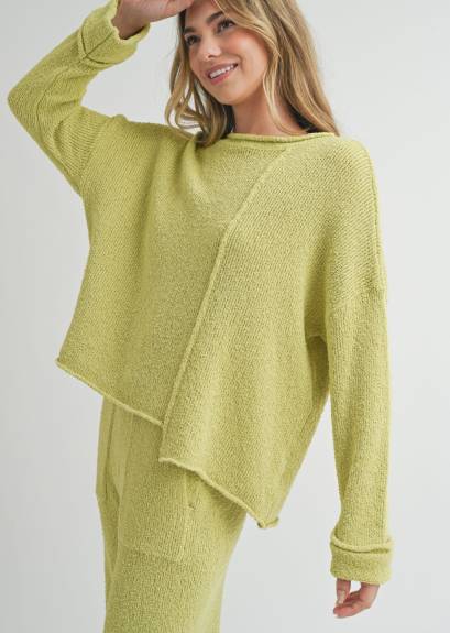 Evercado - Asymmetric Cut Sweater Top