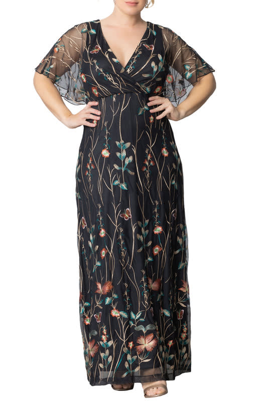 Kiyonna Embroidered Elegance Evening Gown (Plus Size)