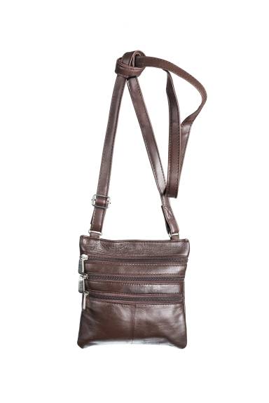CHAMPS Leather Triple Zip Crossbody Bag