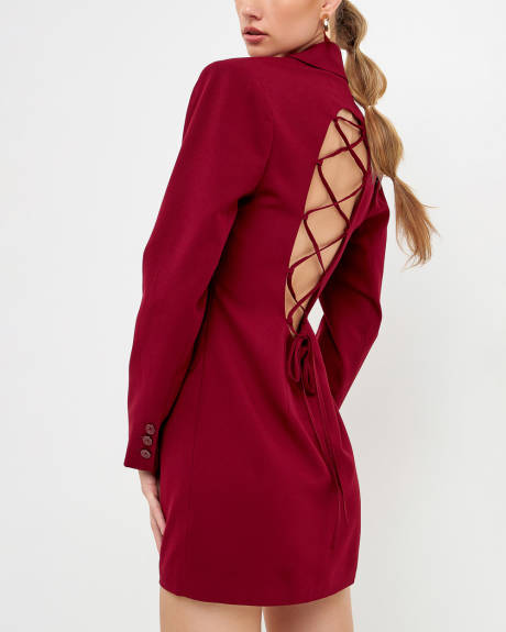 endless rose- Collared Dress with Open Back Detail