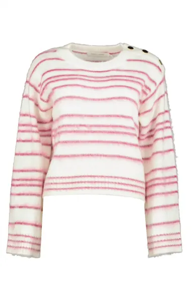 bishop + young - Noelle Stripe Fuzzy Sweater