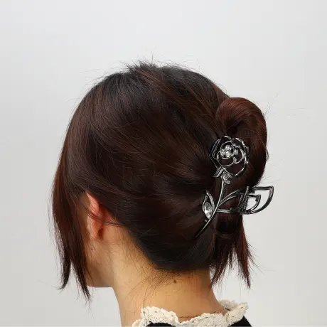 Unique Bargains - Flower Shaped Elegant Metal Hair Claws