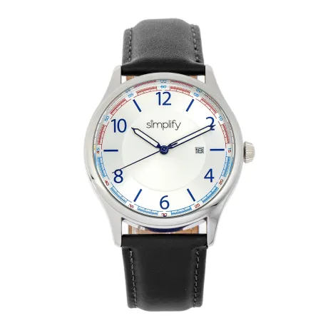 Simplify - La montre à bracelet en cuir 6900 avec date - Marron