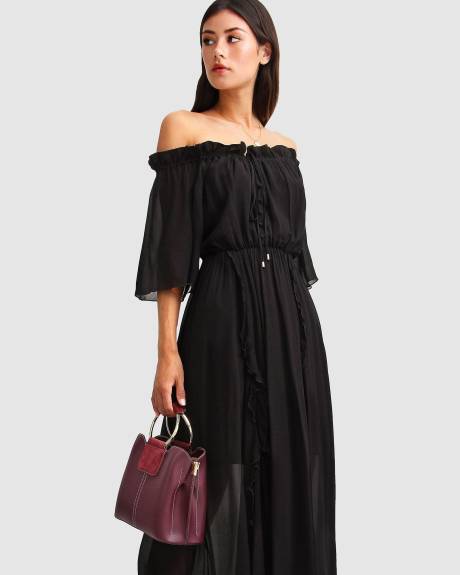 Belle & Bloom Amour Amour Ruffled Midi Dress