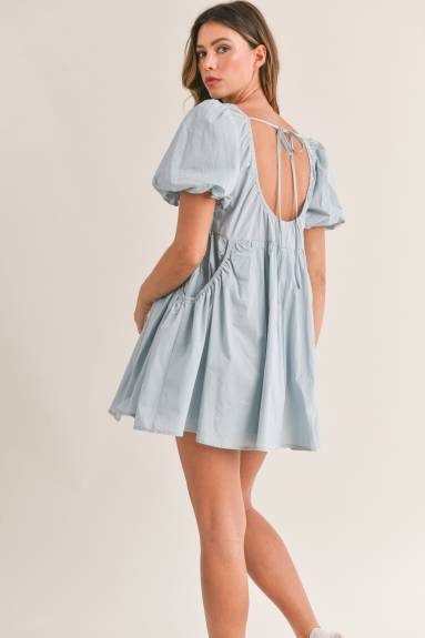 Evercado - Poplin Side Pocket Mini Dress