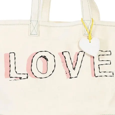 KERRI ROSENTHAL - Too Da Loo Tote Love Me Two Times Canvas Bag