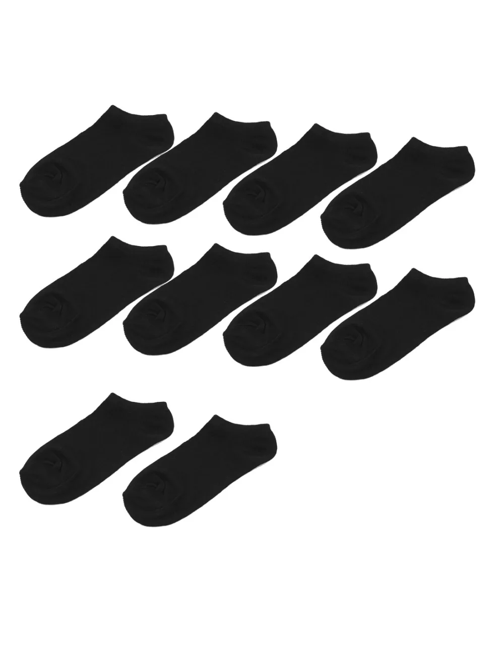 Allegra K- 5 Pairs Low Cut Elastic Cuff Boat Socks