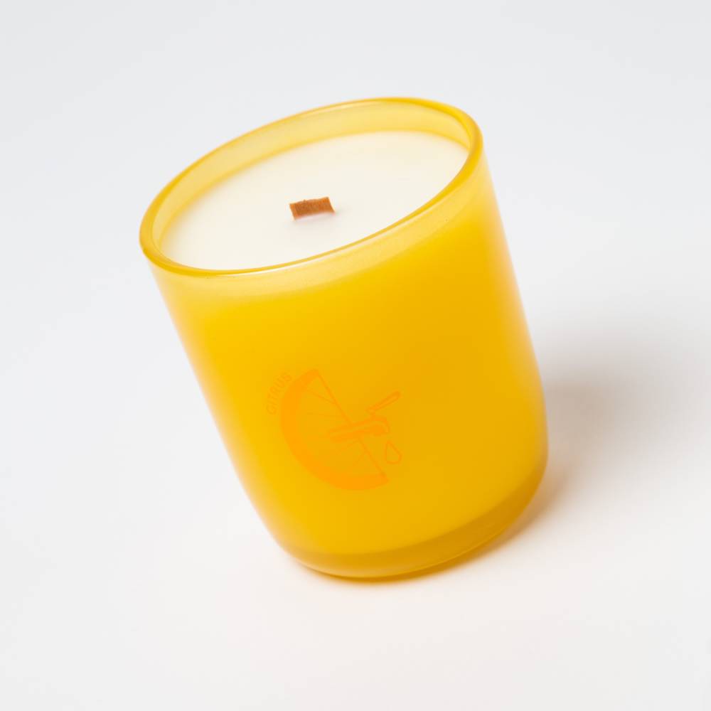 Milk Jar Citrus Essential Oil Candle | Sweet Orange & Lemongrass 8oz