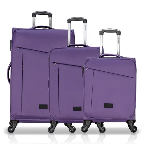 Club Rochelier Ensemble de 3 valises latérales souples avec poignées contrastantes