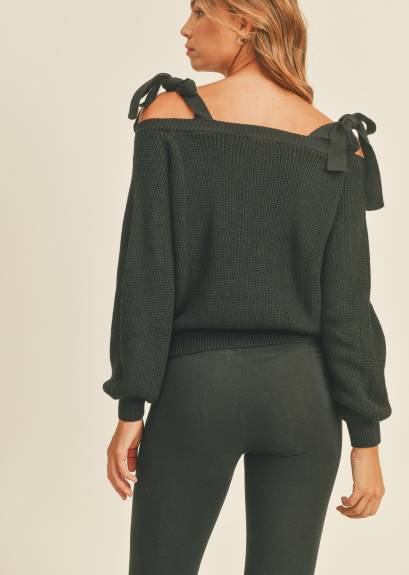 Evercado - Off Shoulder Strap Sweater