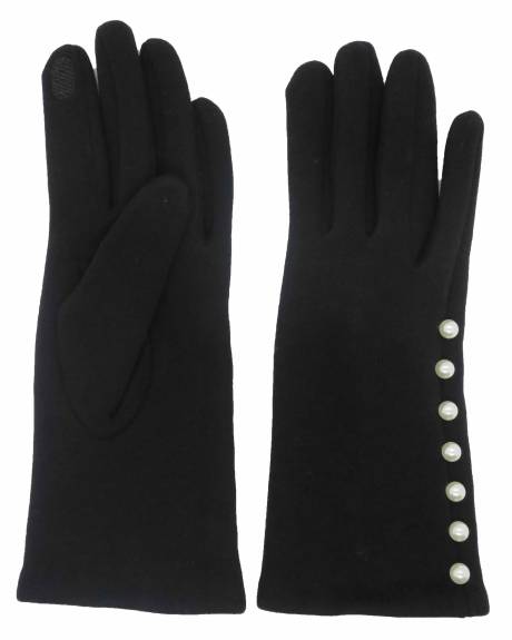 Nicci Ladies - Elegant Wool Glove with Pearls