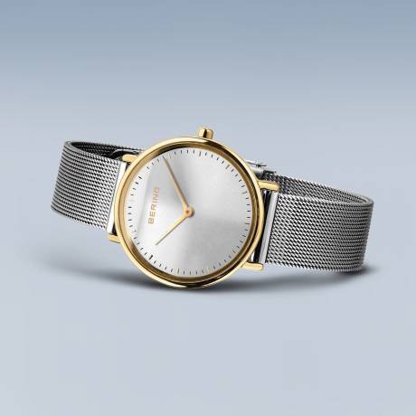 BERING - 29mm Ladies Ultra Slim Stainless Steel Watch In Yellow Gold/Silver