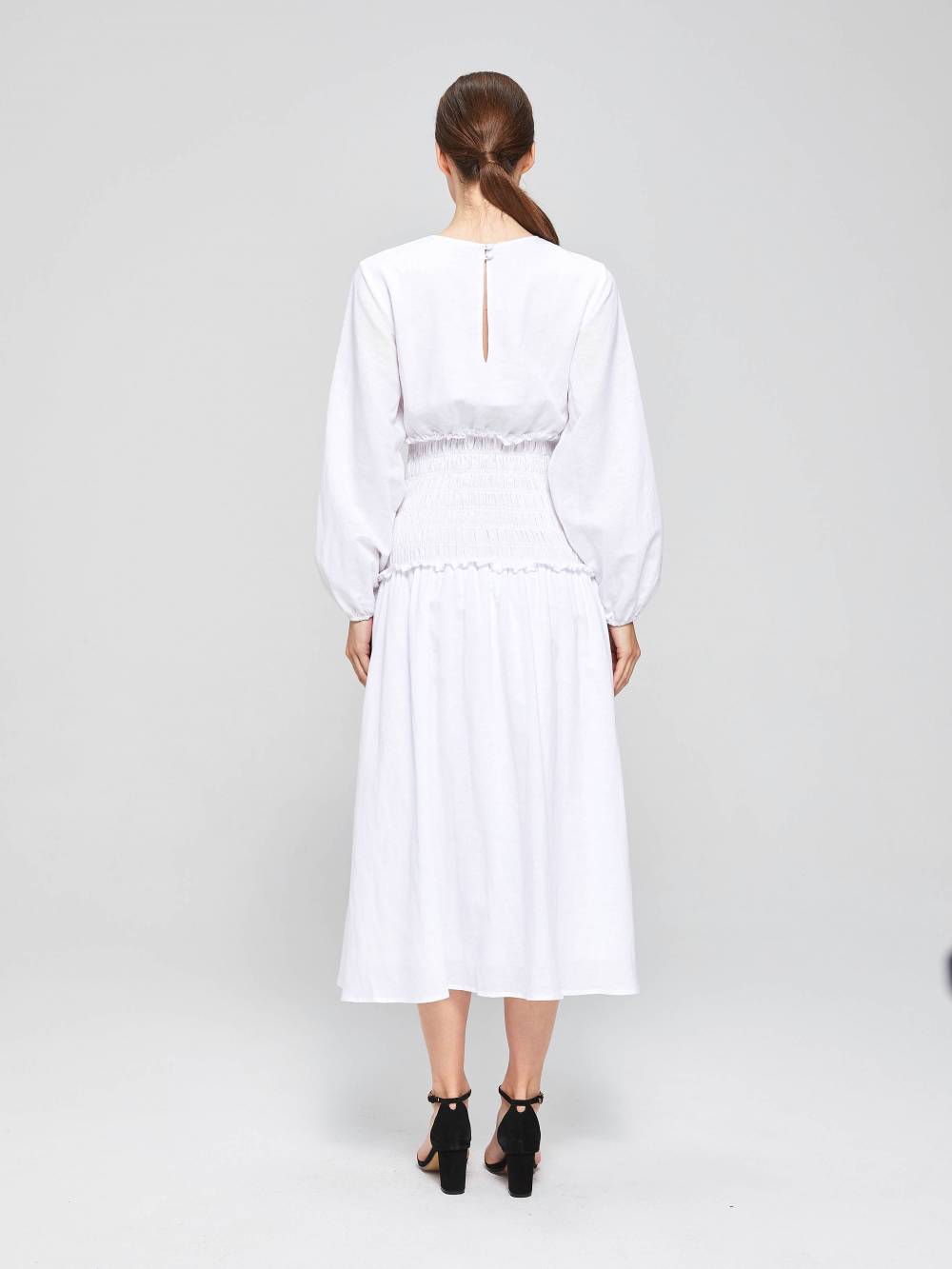 THE 28TH ROSE - Divinity Shirred Midi Dress - Reitmans