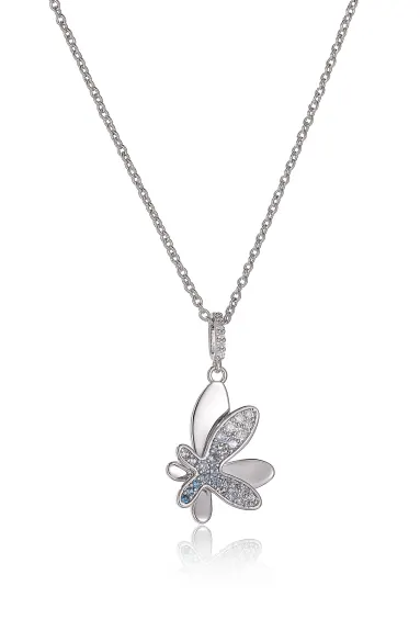 Classicharms-Pavé Diamond Butterfly Pendant Necklace