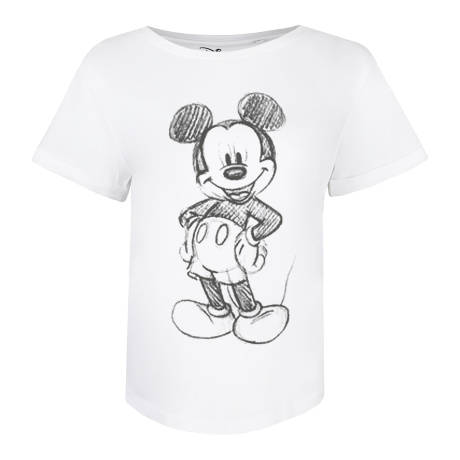 Disney - Womens/Ladies Mickey Mouse Sketch T-Shirt
