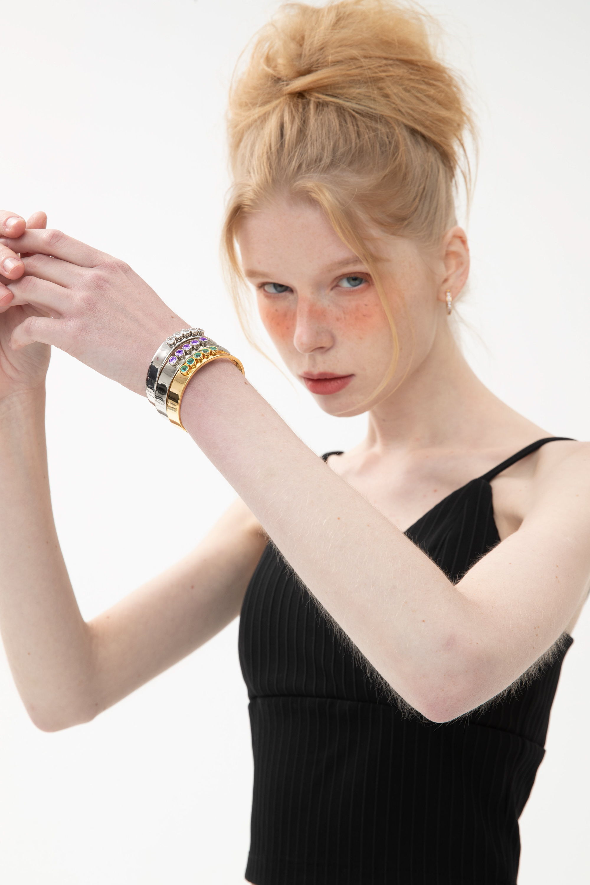 Classicharms-Audrey bracelet demi-croissant en zirconium scintillant