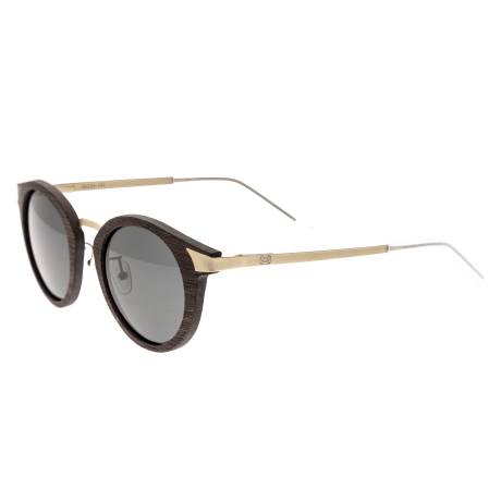 Earth Wood - Zale Polarized Sunglasses - Walnut Zebrawood/Rose Gold