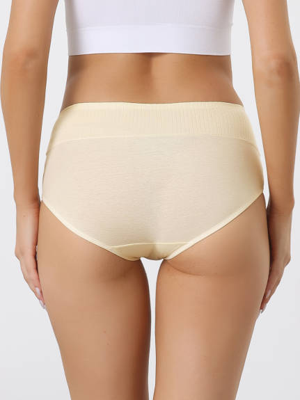 Allegra K- Women's High-Waisted Cotton Stretchy Panties Set
