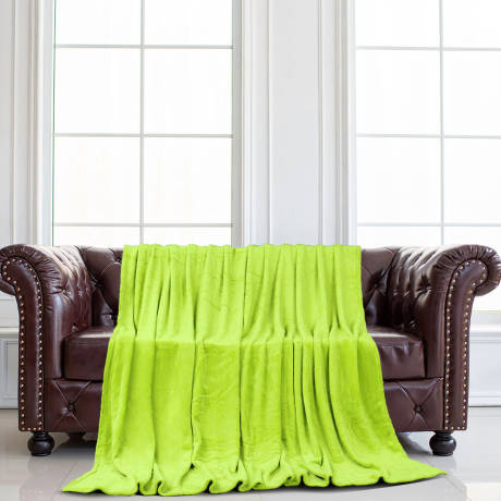 PiccoCasa- Flannel Fleece Soft Plush Microfiber Bed Blanket 78x90 Inch