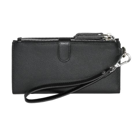 Club Rochelier Ladies' Leather Double Zip Clutch Wallet