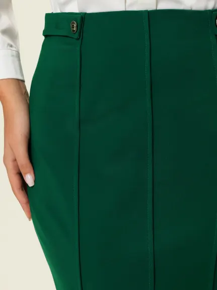 Hobemty- High Waist Pleated Front Bodycon Skirt