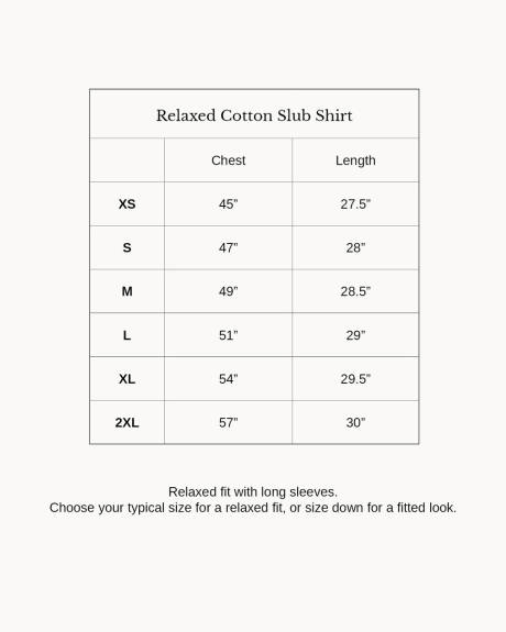 Relaxed Cotton Slub Shirt