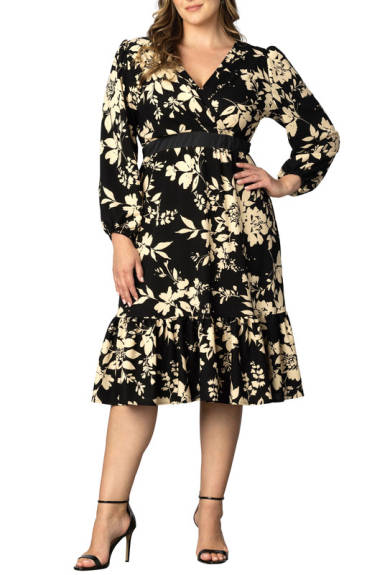 Kiyonna Portia Long Sleeve Dress (Plus Size)