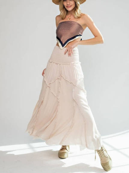 Evercado - Flowy Ruffle Maxi Skirt & Dress