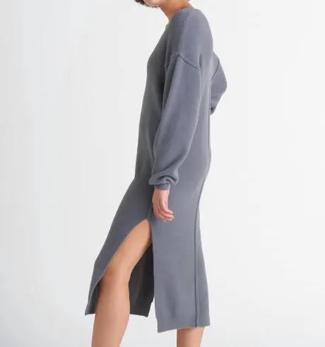 Dex - V-Neck Sweater Dress