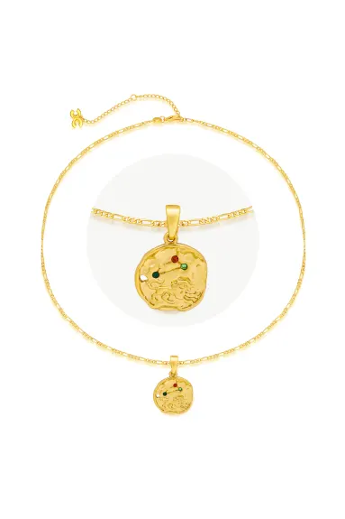Classicharms-Collier à pendentifs en or pour signes du zodiaque