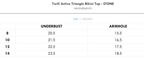 Twill Active Triangle Bikini Top