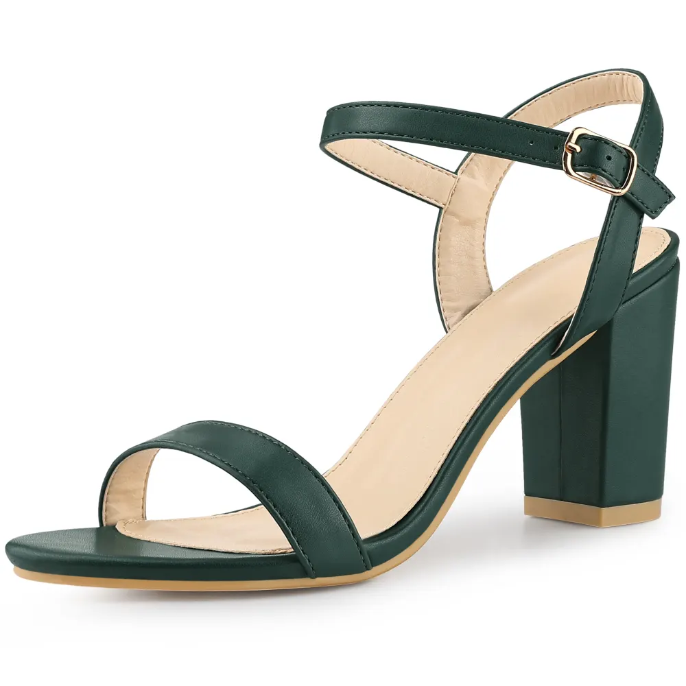 Allegra K - Slingback Heels Ankle Strap Minimalist Sandals