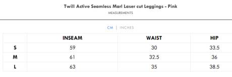 Twill Active Seamless Marl Laser cut Leggings