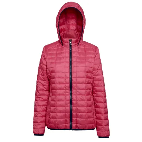 2786 - Womens/Ladies Honeycomb Padded Hooded Jacket