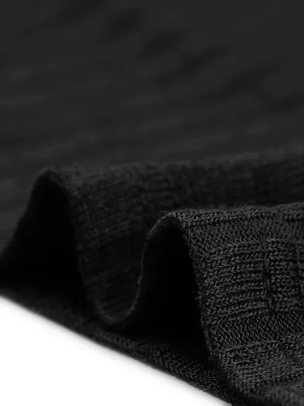 cheibear - Ribbed Knit Loungewear Set