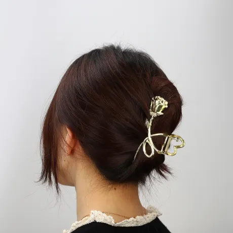 Allegra K - Pinces à cheveux en métal en forme de rose pour femme
