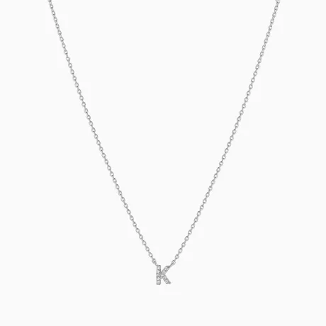 Bearfruit Jewelry - Crystal Initial Necklace - Letter K
