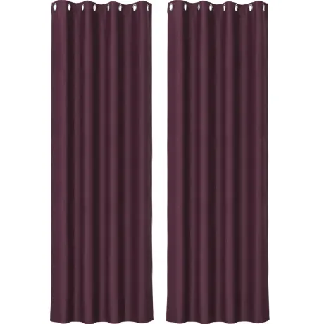 PiccoCasa- Solid Blackout Room Darkening Thermal Insulated Curtain 2 Panels 52 x 95 Inch