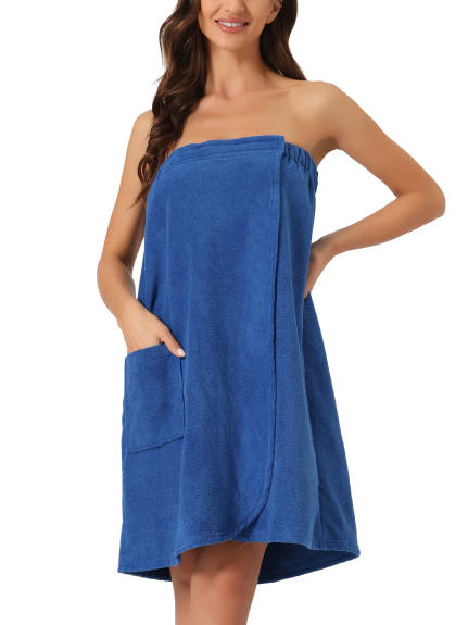 cheibear - Enveloppez les serviettes de peignoir avec le bonnet de douche