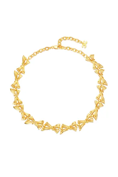 Classicharms-Gold Butterfly Statement Choker Chain Necklace