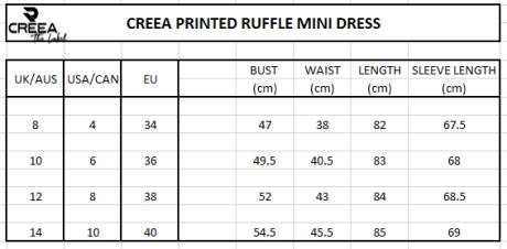 Printed Ruffle Mini Dress