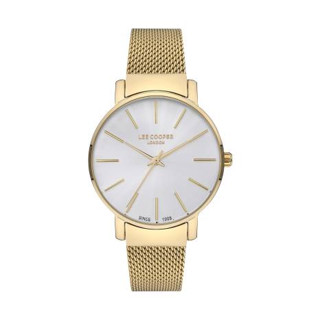 LEE COOPER-Women's Gold 35mm  watch w/Silver Dial
