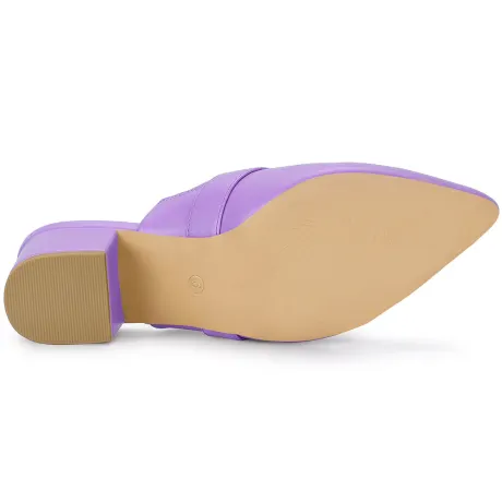 Allegra K - Pointed Toe Slip on Sandals Mules