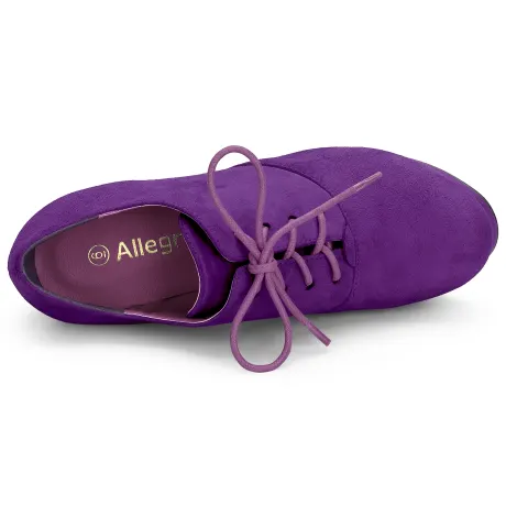 Allegra K - Platform Chunky High Heel Lace Up Booties