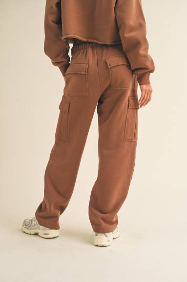 Evercado - Thick Fleece Cargo Pocket Pants